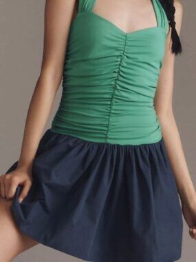 Mixed Media Halter Dress